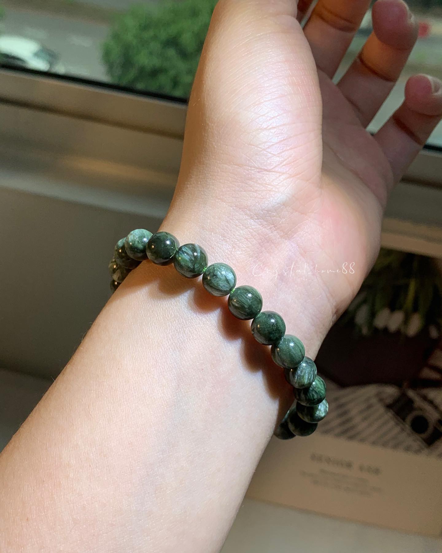 绿龙晶 Green Seraphinite