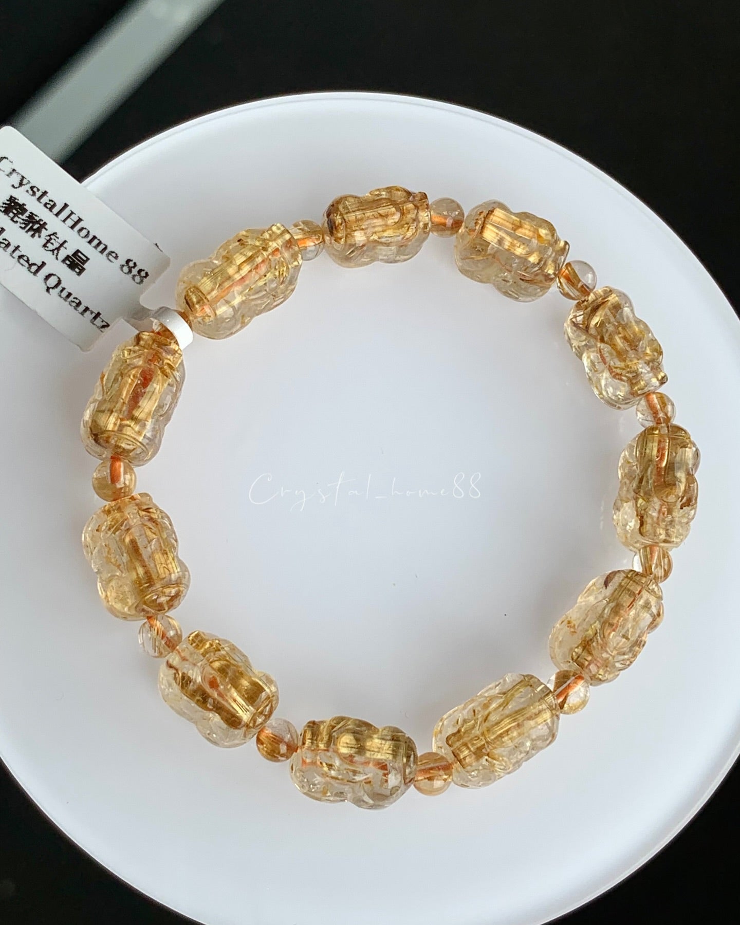 钛晶貔貅 Golden Rutilated Quartz Pixiu(R19)