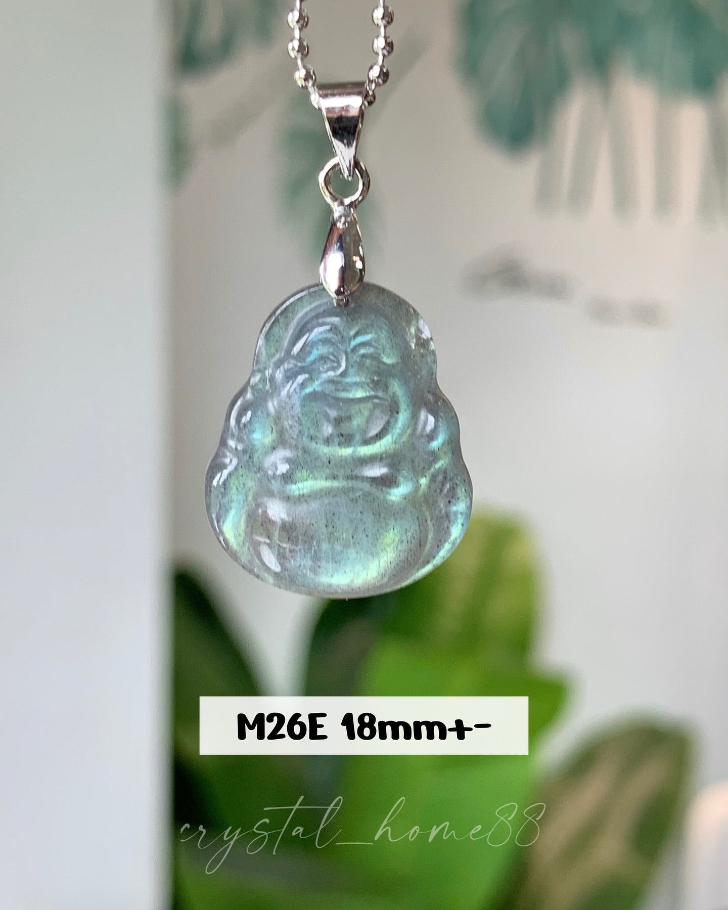 灰月光笑佛吊坠 Moon Stone(M26)