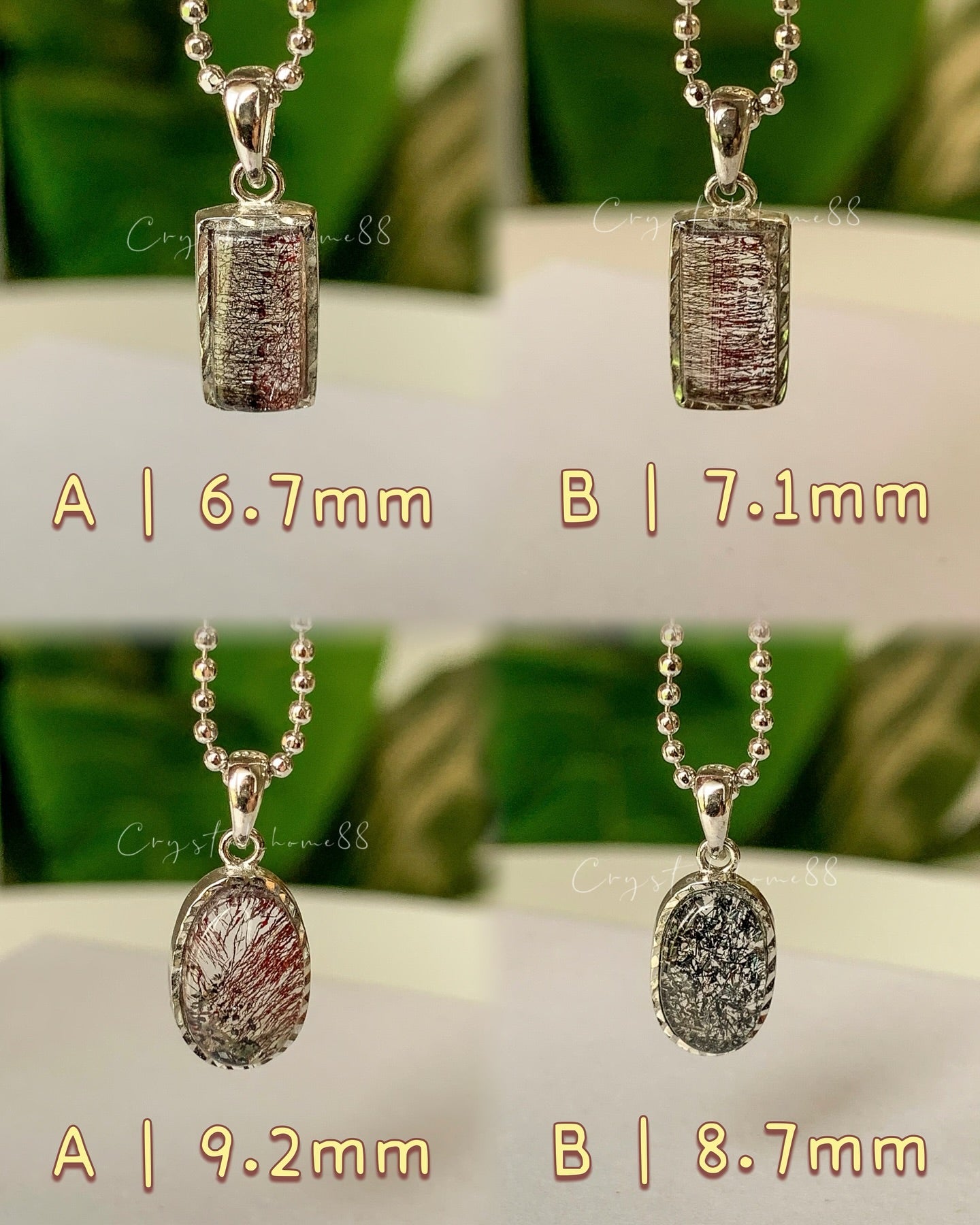 （黑加仑）高品金草莓吊坠 Golden Strawberry Quartz（S46）