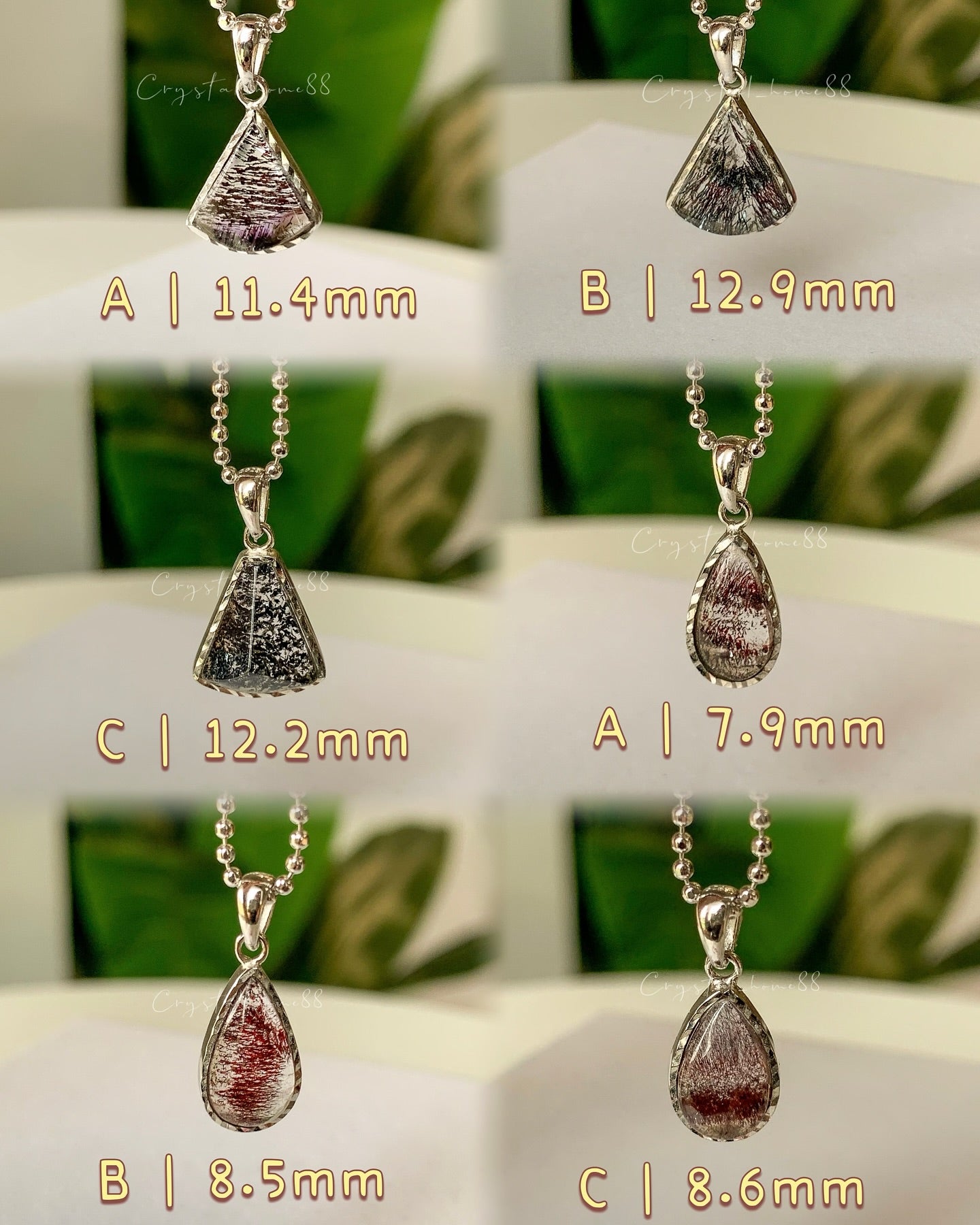 （黑加仑）高品金草莓吊坠 Golden Strawberry Quartz（S46）