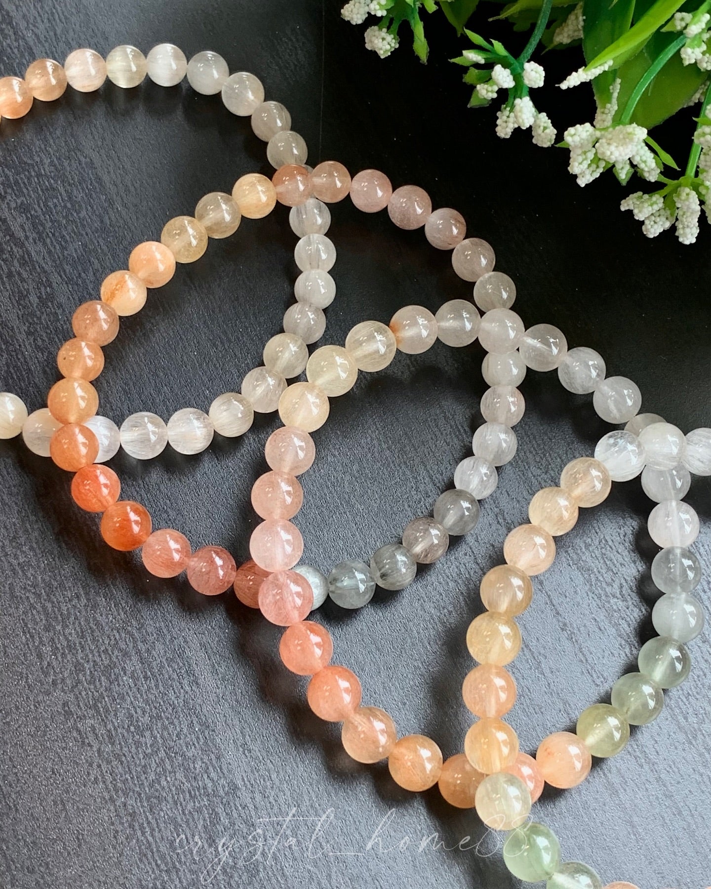 渐变拉丝彩兔毛 Rainbow Rutilated Quartz（R24）