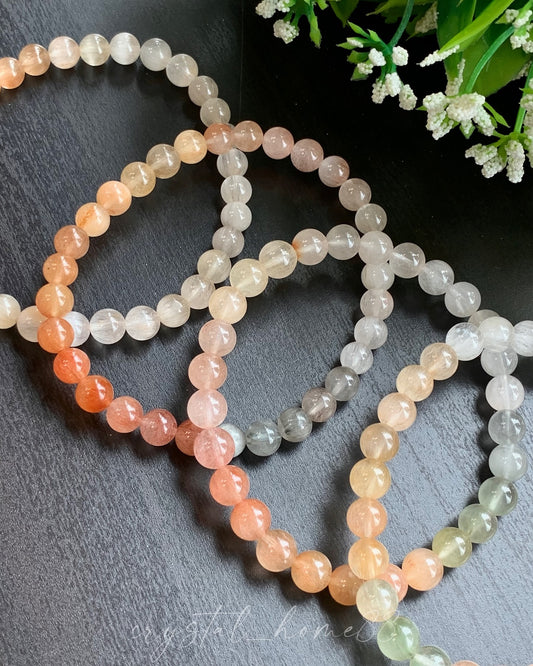 渐变拉丝彩兔毛 Rainbow Rutilated Quartz（R24）